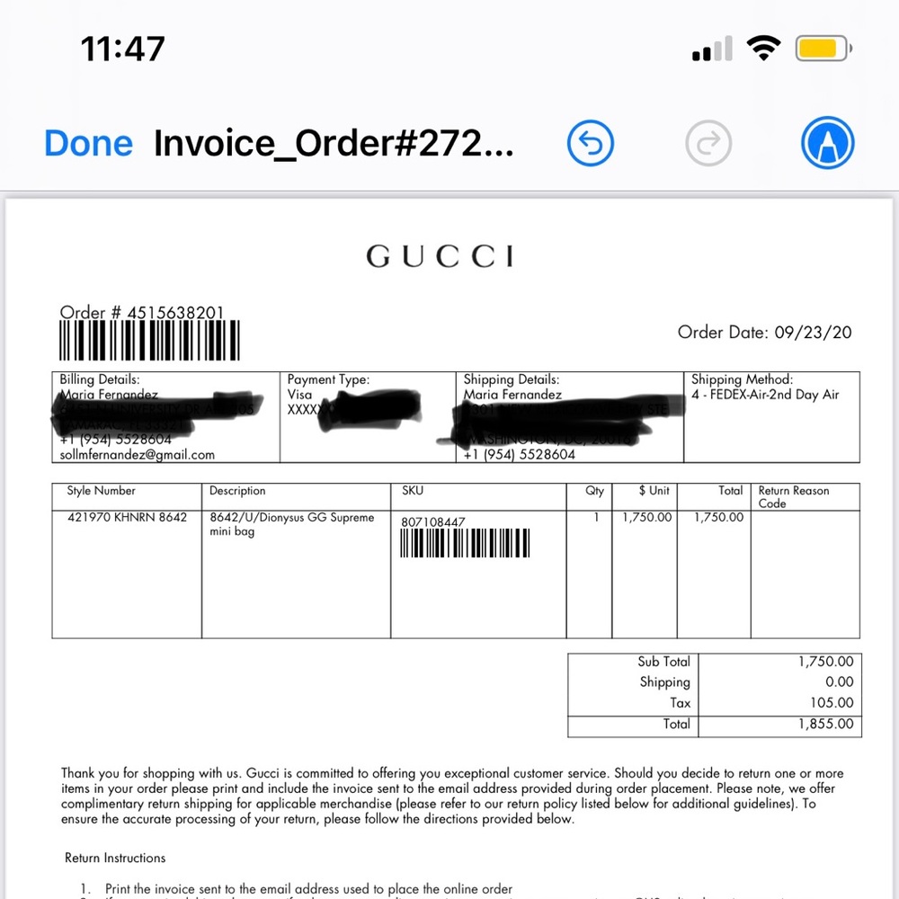 SOLD Gucci Dionysus Supreme Mini Bag - Picture 9 of 9